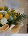 yellow and white flower bouquets