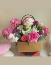 Pink roses flower arrangements